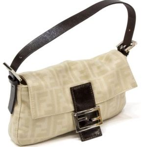 Fendi Canvas Monogram Baguette